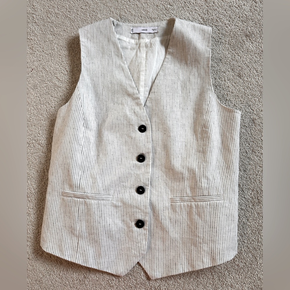 MNG linen vest women